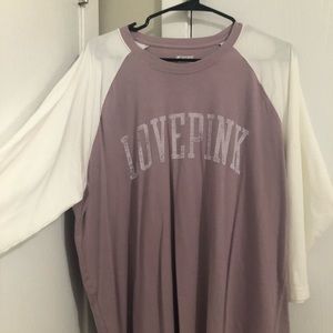 Victoria secret pink xl base ball tee 3/4 sleeve
